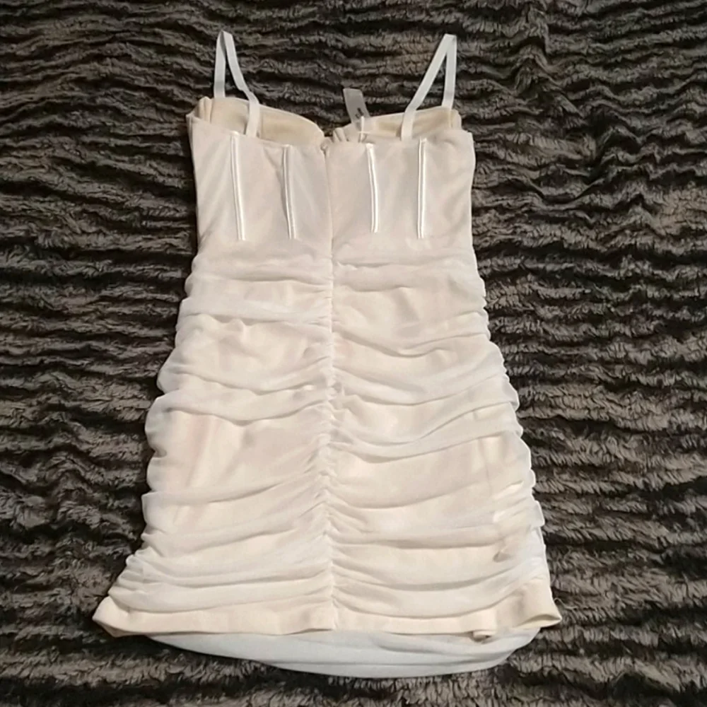 ✨Cream Sexy Corset Style Cocktail Dress - Picture 2 of 7